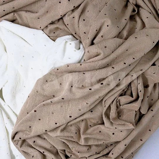 Kain Spandeks Spandex Bordir Ulir Lubang