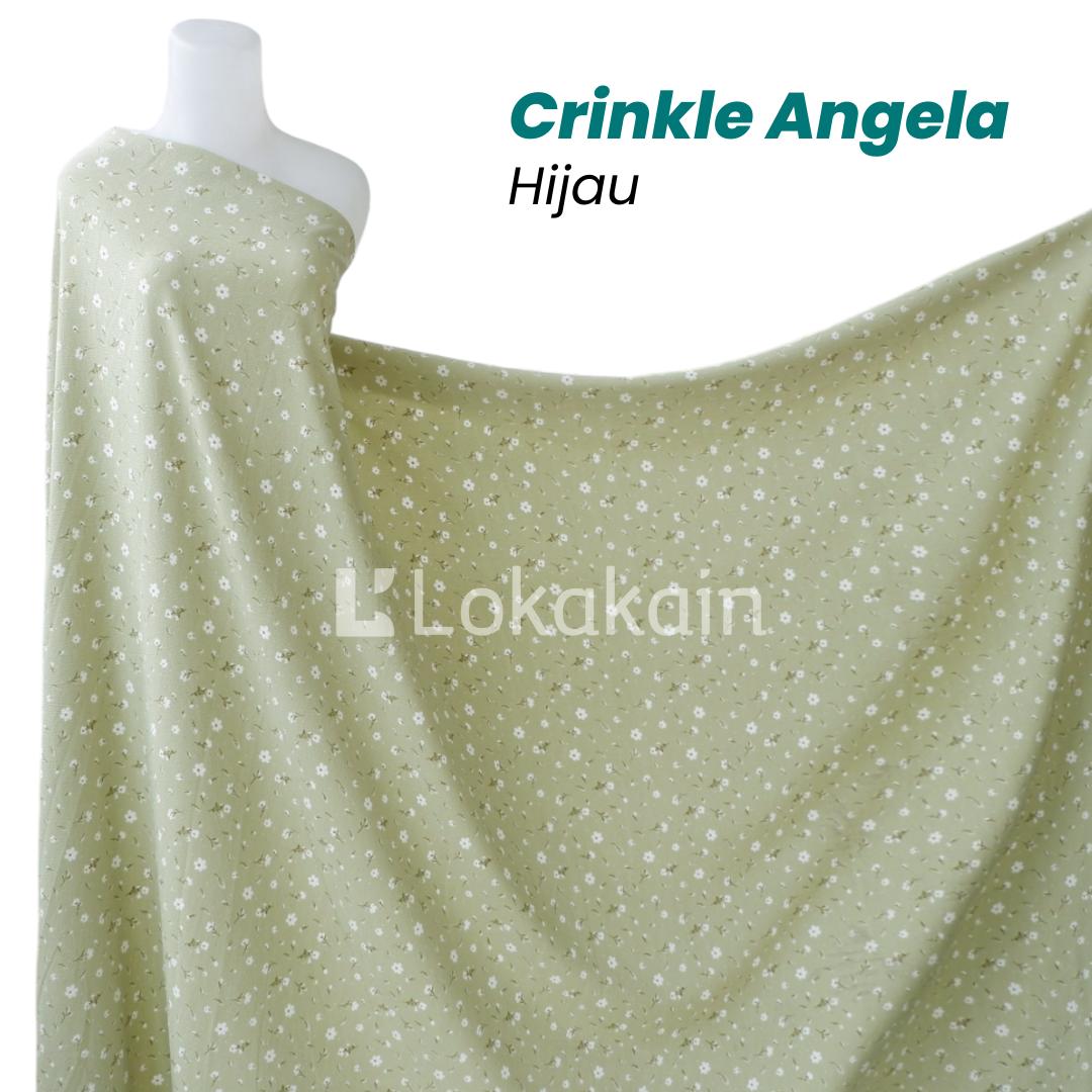 Kain Crinkle Corak Premium/ Bahan Crinkle Corak Flower Premium / Bahan Crinkle Corak Lembut