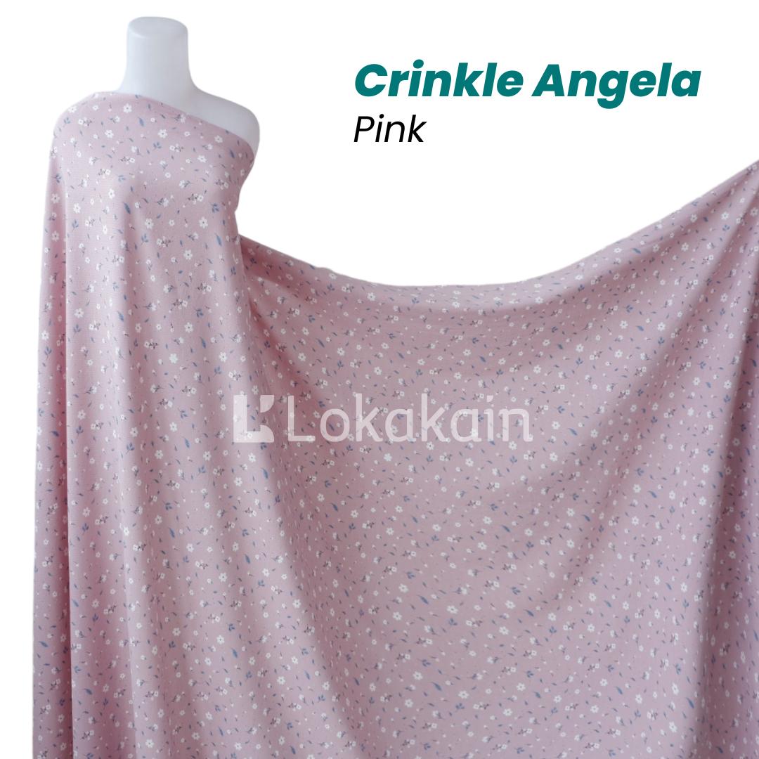 Kain Crinkle Corak Premium/ Bahan Crinkle Corak Flower Premium / Bahan Crinkle Corak Lembut