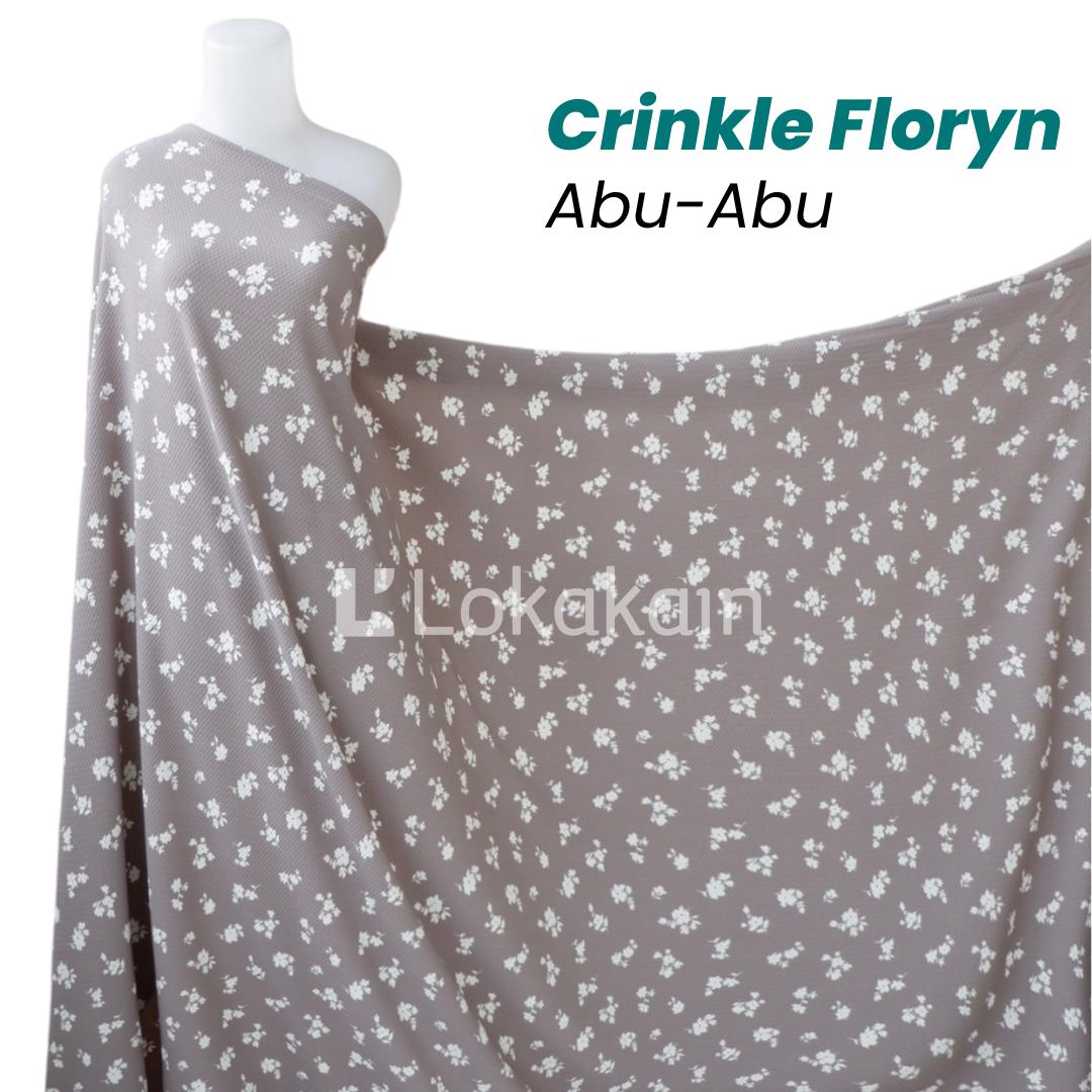 Kain Crinkle Corak Premium/ Bahan Crinkle Corak Flower Premium / Bahan Crinkle Corak Lembut
