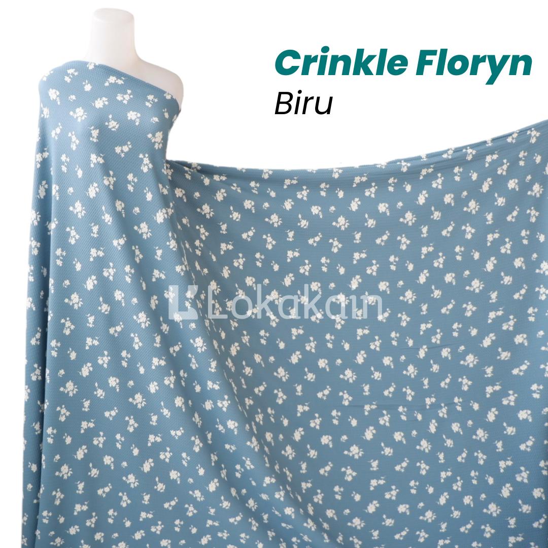 Kain Crinkle Corak Premium/ Bahan Crinkle Corak Flower Premium / Bahan Crinkle Corak Lembut