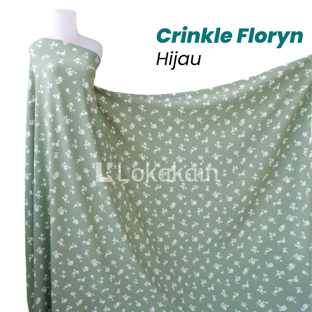Kain Crinkle Corak Premium/ Bahan Crinkle Corak Flower Premium / Bahan Crinkle Corak Lembut