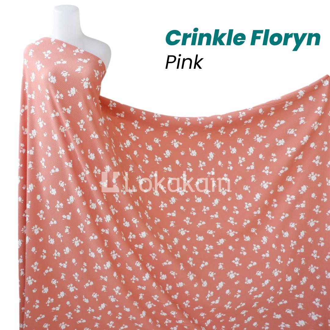 Kain Crinkle Corak Premium/ Bahan Crinkle Corak Flower Premium / Bahan Crinkle Corak Lembut