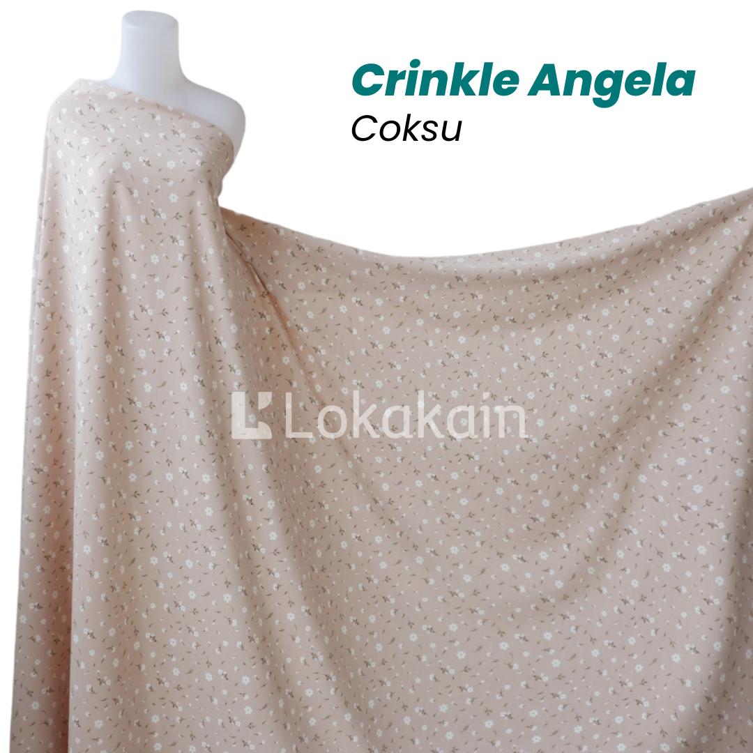 Kain Crinkle Corak Premium/ Bahan Crinkle Corak Flower Premium / Bahan Crinkle Corak Lembut