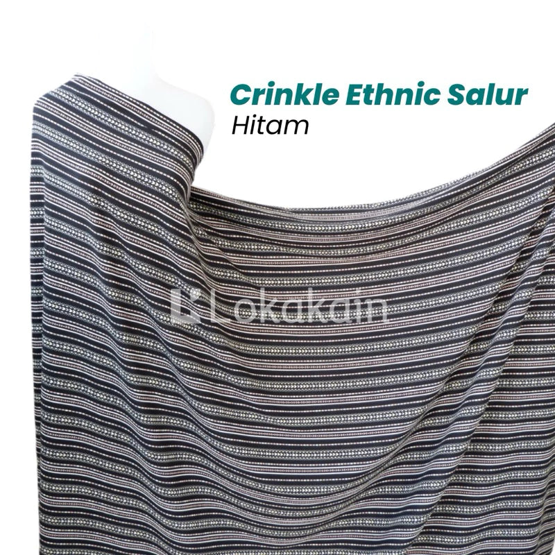 Kain Crinkle Corak Premium/ Bahan Crinkle Corak Flower Premium / Bahan Crinkle Corak Lembut