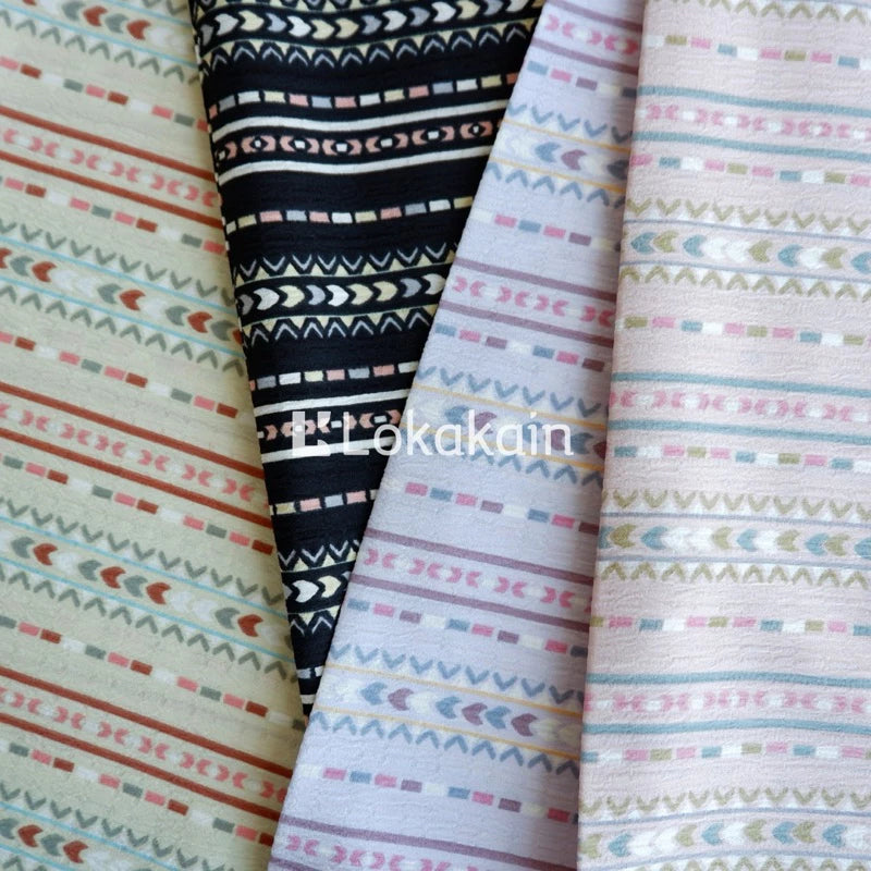 Kain Crinkle Corak Premium/ Bahan Crinkle Corak Flower Premium / Bahan Crinkle Corak Lembut