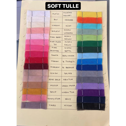 Kain Tile Polos / Soft Tulle Tule Stretch