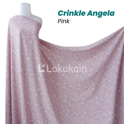 Kain Crinkle Corak Premium/ Bahan Crinkle Corak Flower Premium / Bahan Crinkle Corak Lembut