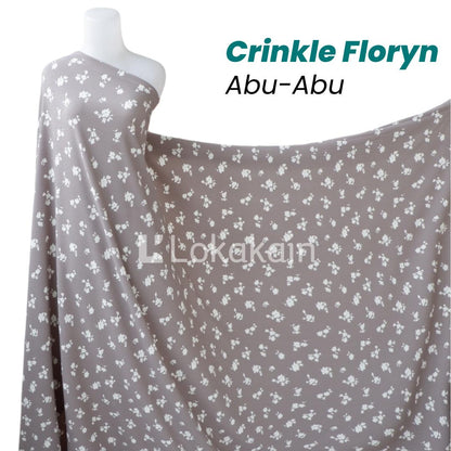 Kain Crinkle Corak Premium/ Bahan Crinkle Corak Flower Premium / Bahan Crinkle Corak Lembut