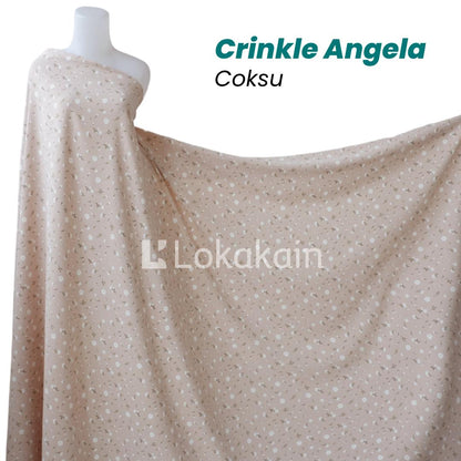 Kain Crinkle Corak Premium/ Bahan Crinkle Corak Flower Premium / Bahan Crinkle Corak Lembut