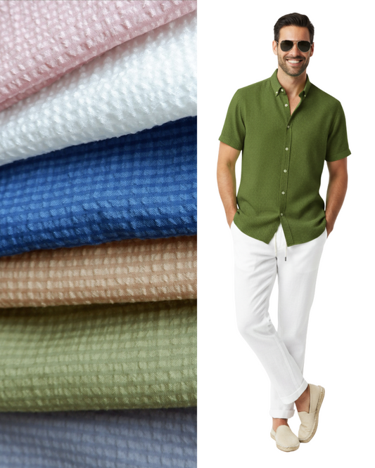 Kain Crinkle Seersucker / Kain Crinkle Uniqlo / Kain Uniqlo Seersucker